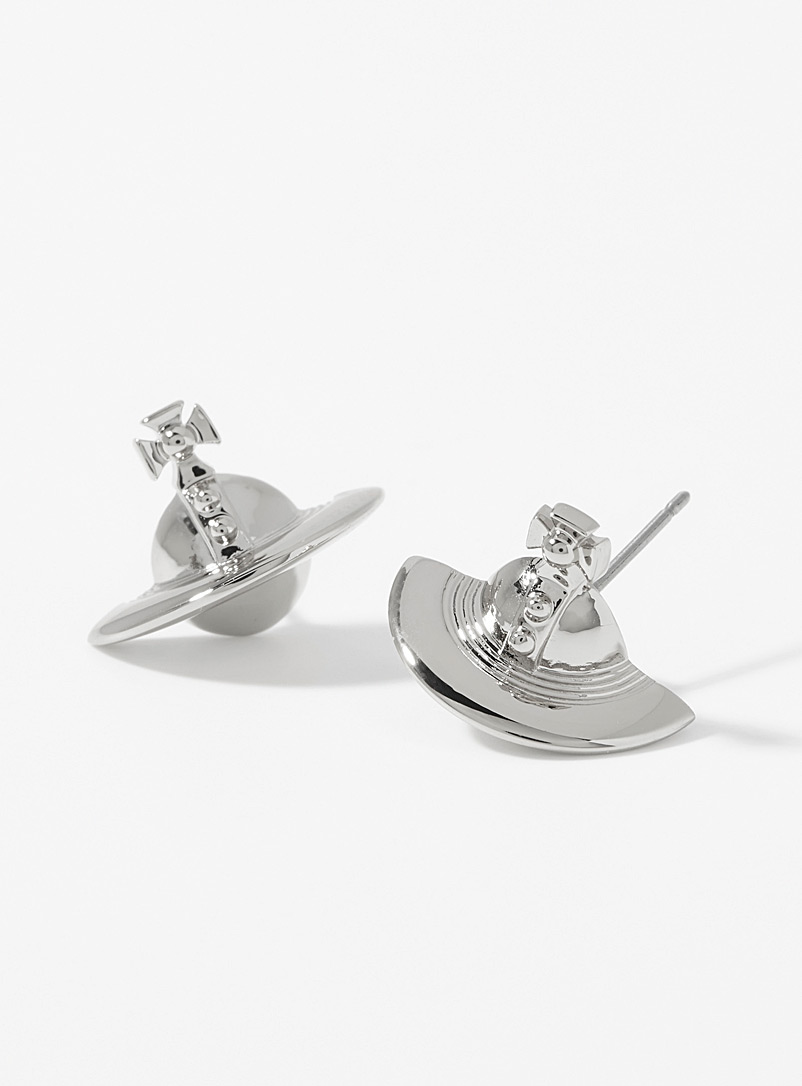 Vivienne Westwood White Solid Orb earrings for women