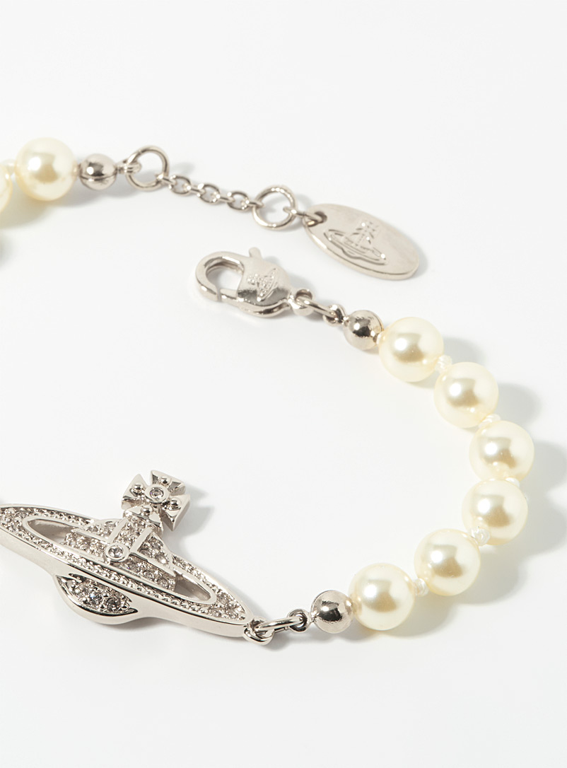 Vivienne Westwood: Le bracelet mini bas relief Jaune dor&eacute; pour femme
