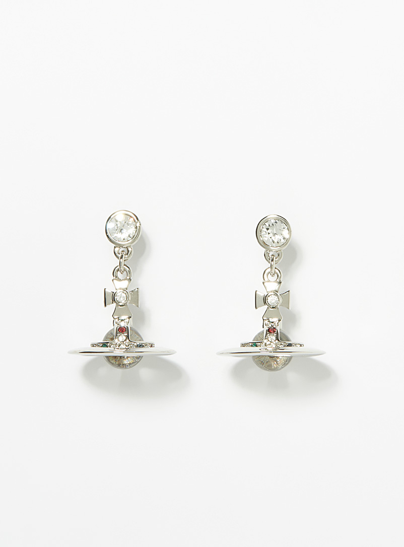 Vivienne Westwood Silver New Petite Orb earrings for women