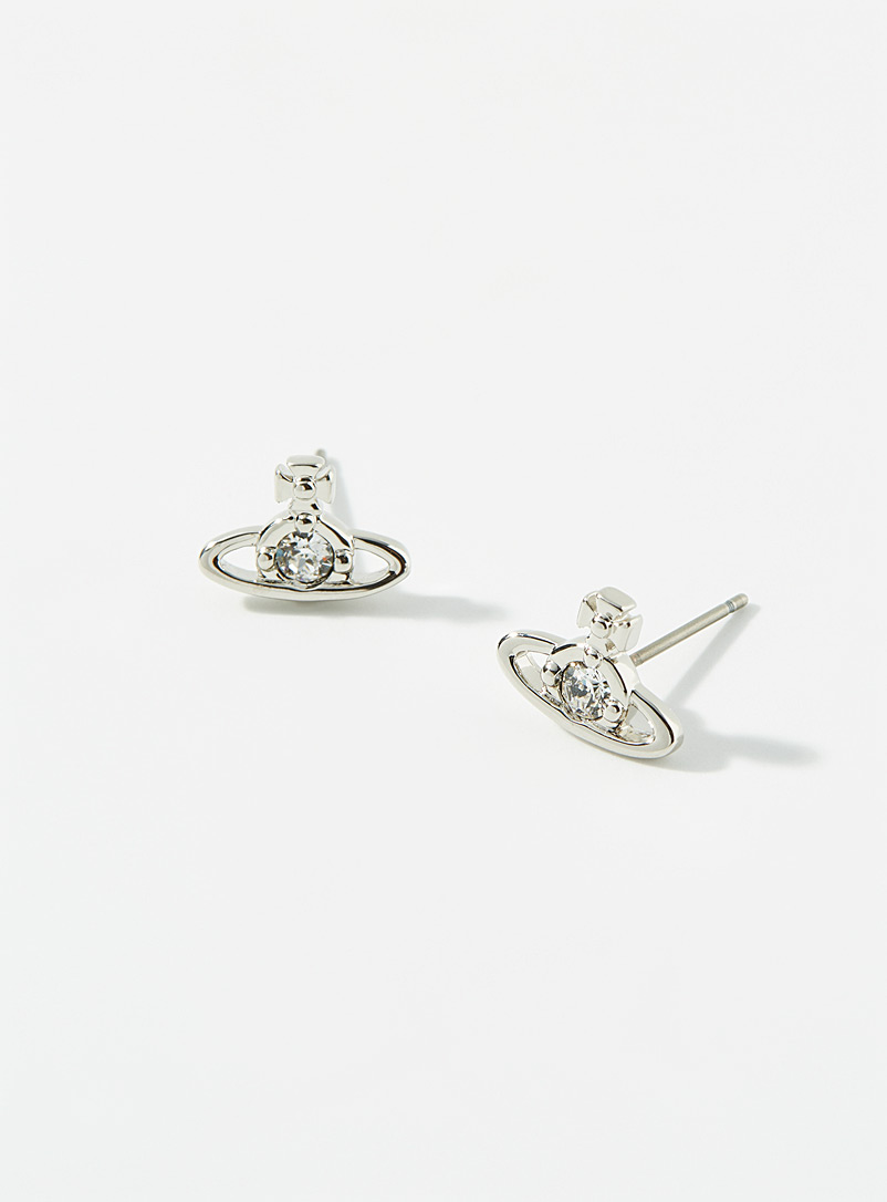 Vivienne Westwood Silver Nano Solitare earrings for women