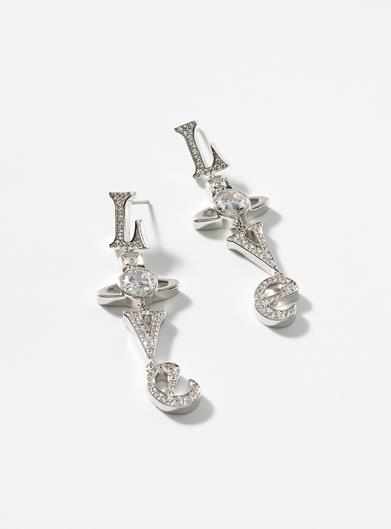 Vivienne Westwood Silver Roderica long earrings for women