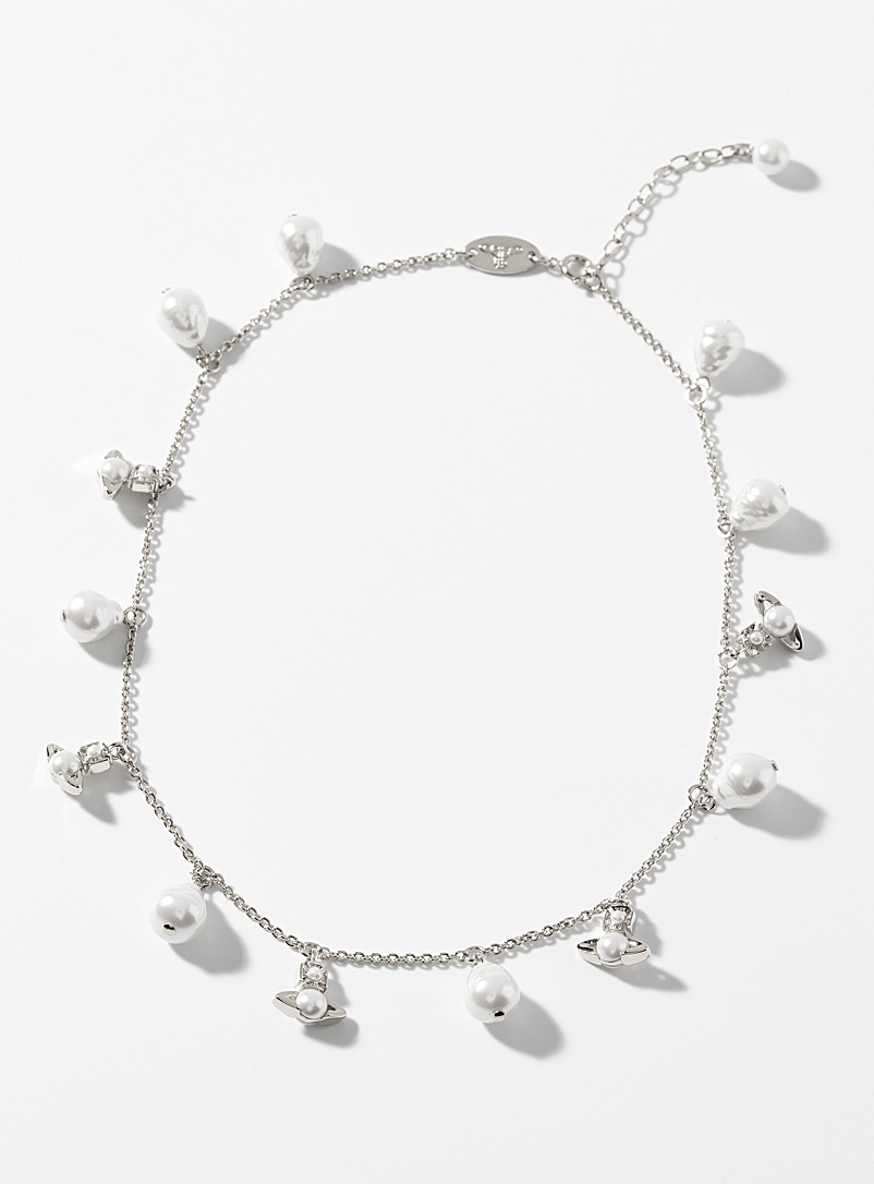 Vivienne Westwood Silver Emiliana necklace for women