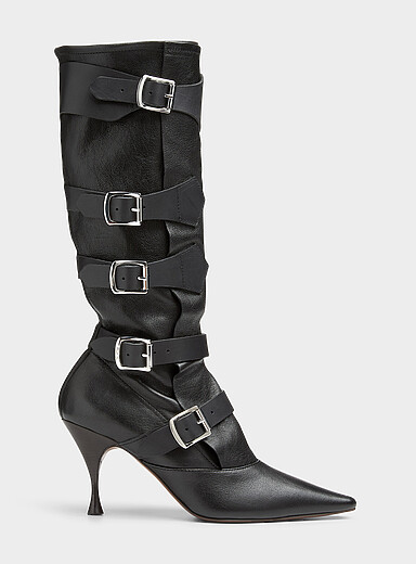 Vivienne Westwood Black Treasure belted leather boot Women for women