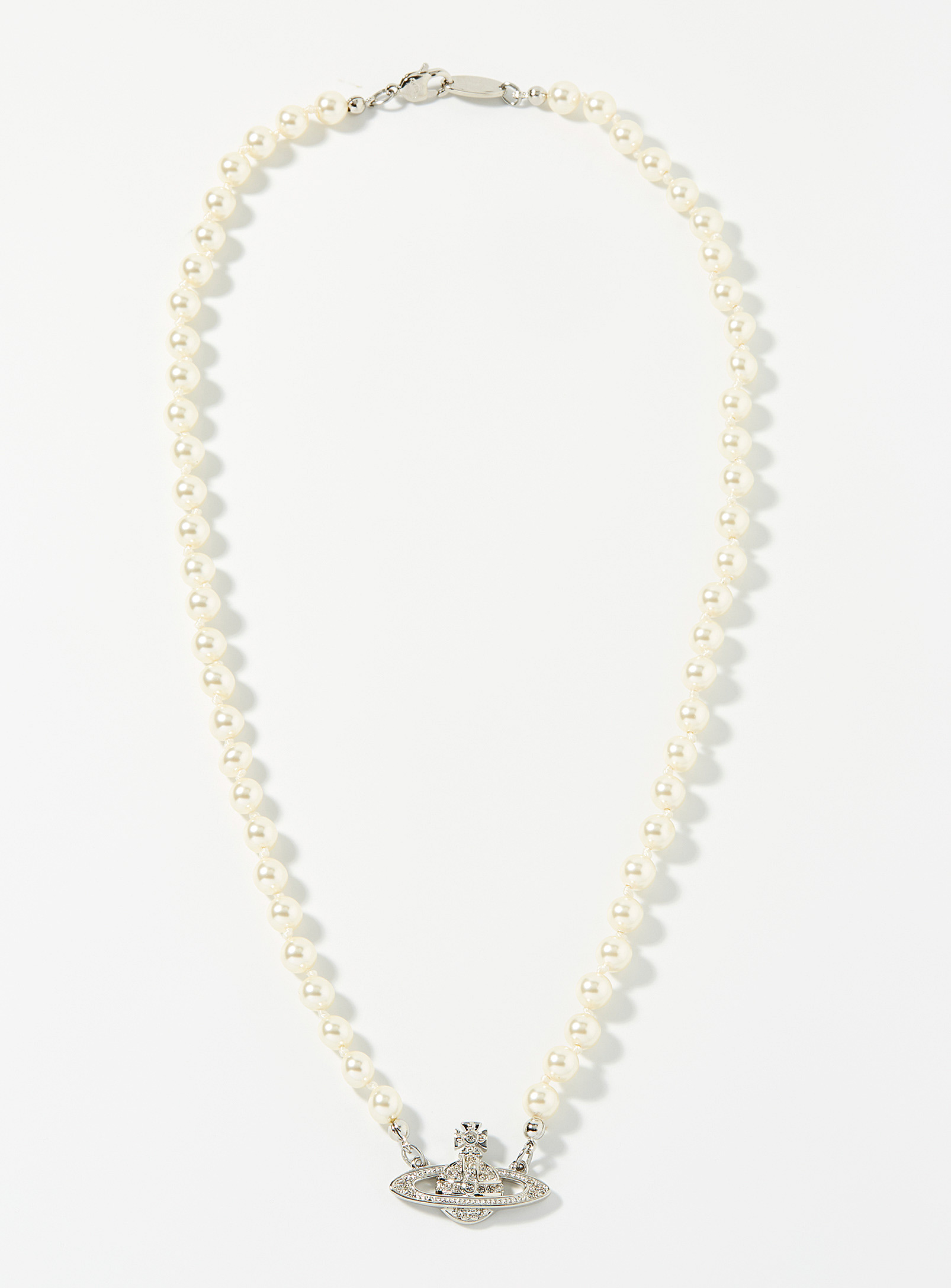 Vivienne Westwood Bas Relief Pearly Bead Necklace In Assorted