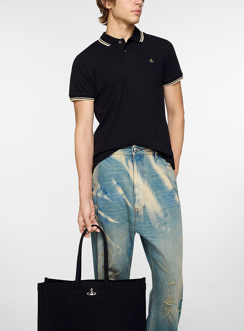 Embroidered Orb Piqué Polo Shirt