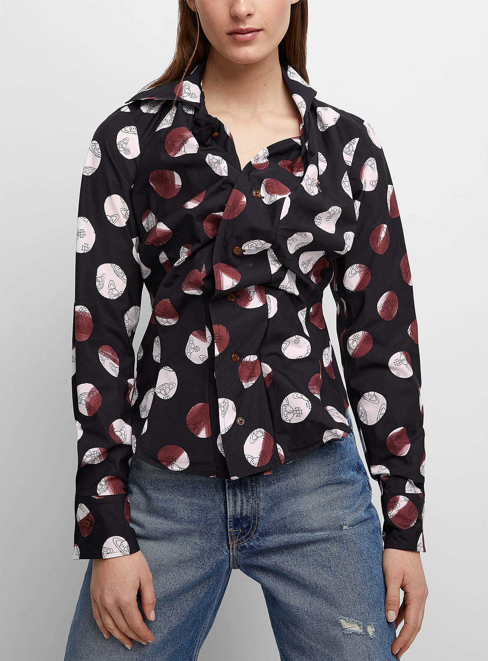 Shop Vivienne Westwood Drunken Dots And Orbs Shirt In Assorted