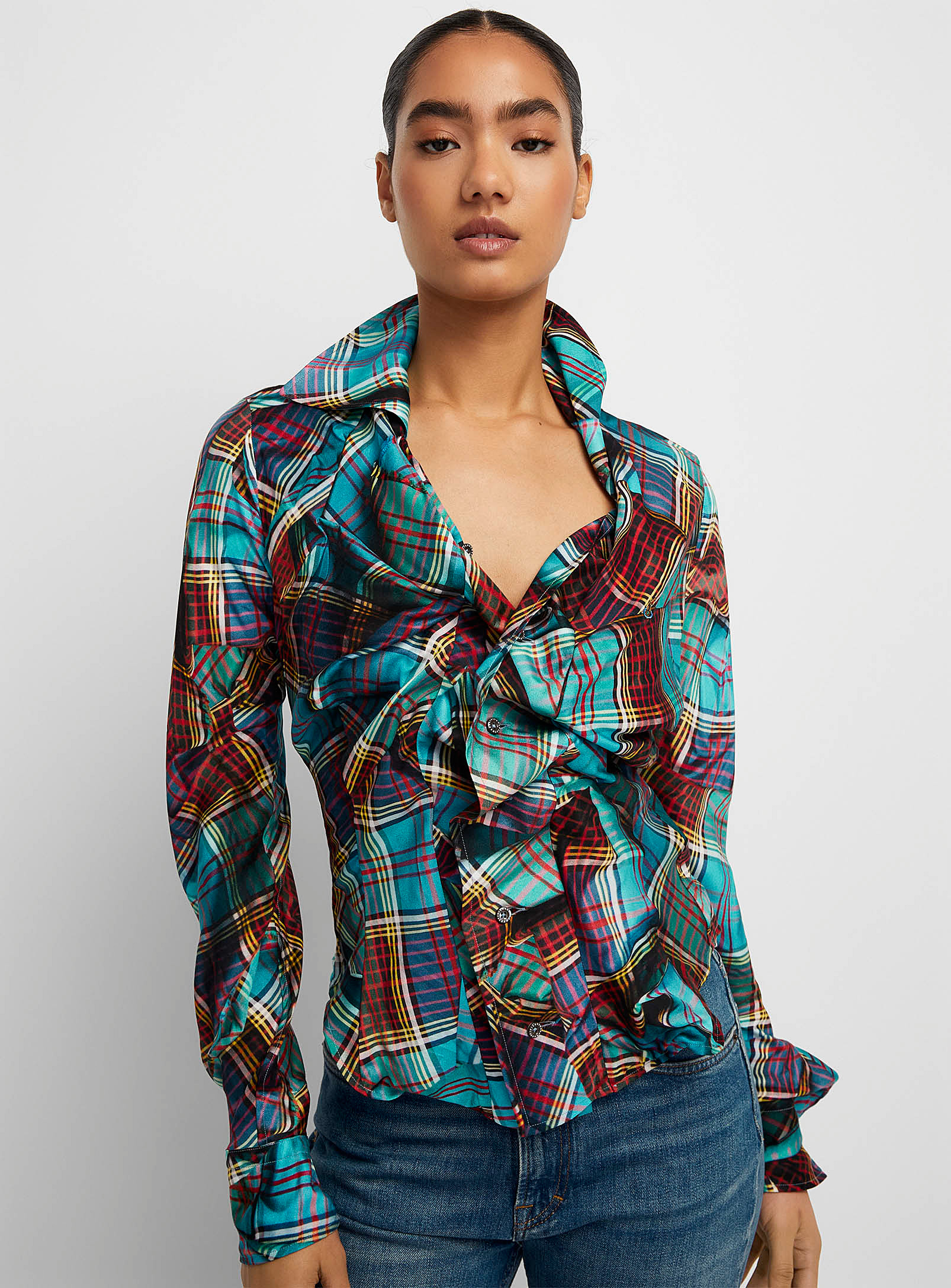 Vivienne Westwood - Women's Checkered Drunken shirt