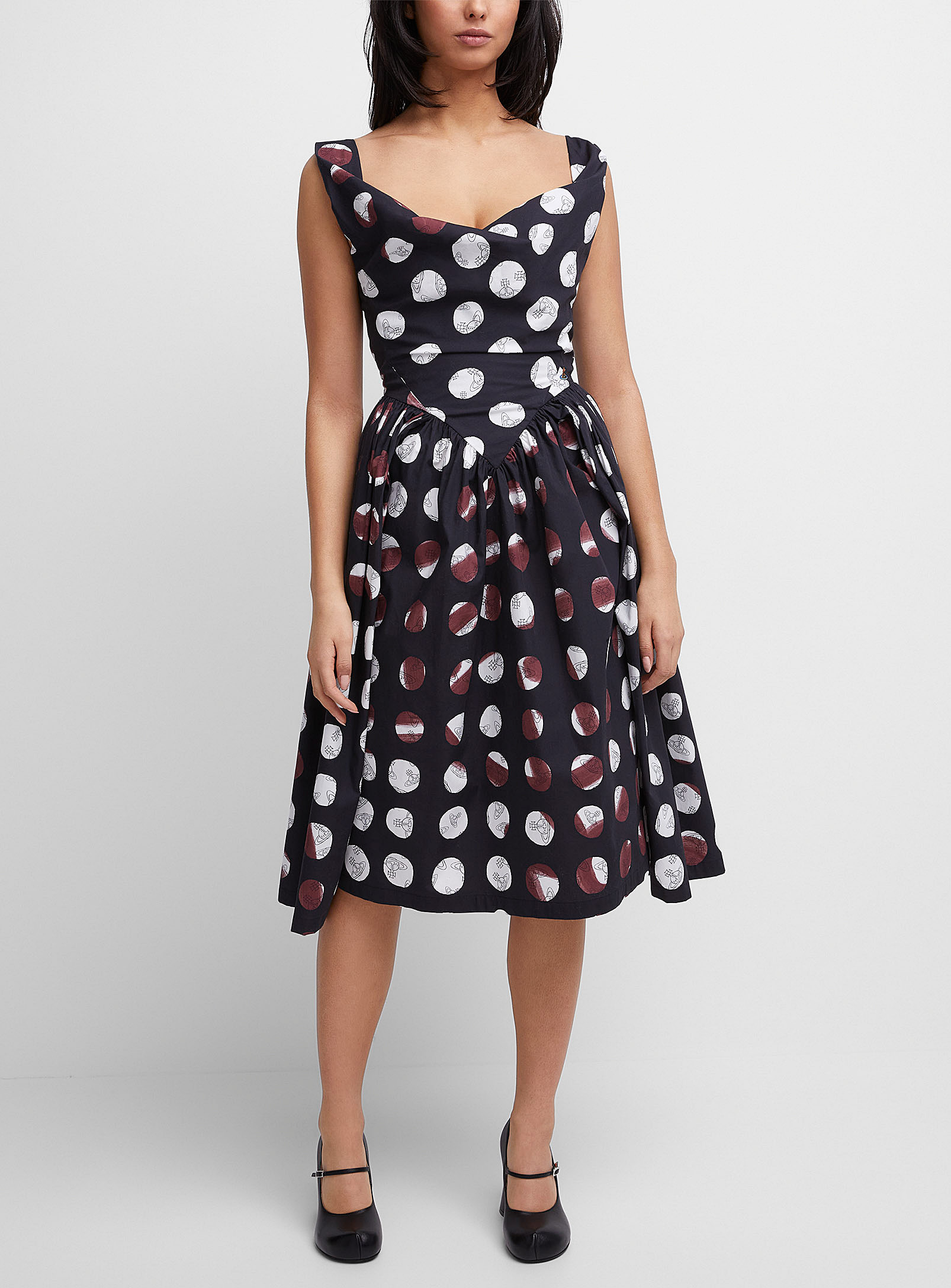 Shop Vivienne Westwood Sunday Orbs And Dots Dress In Assorted