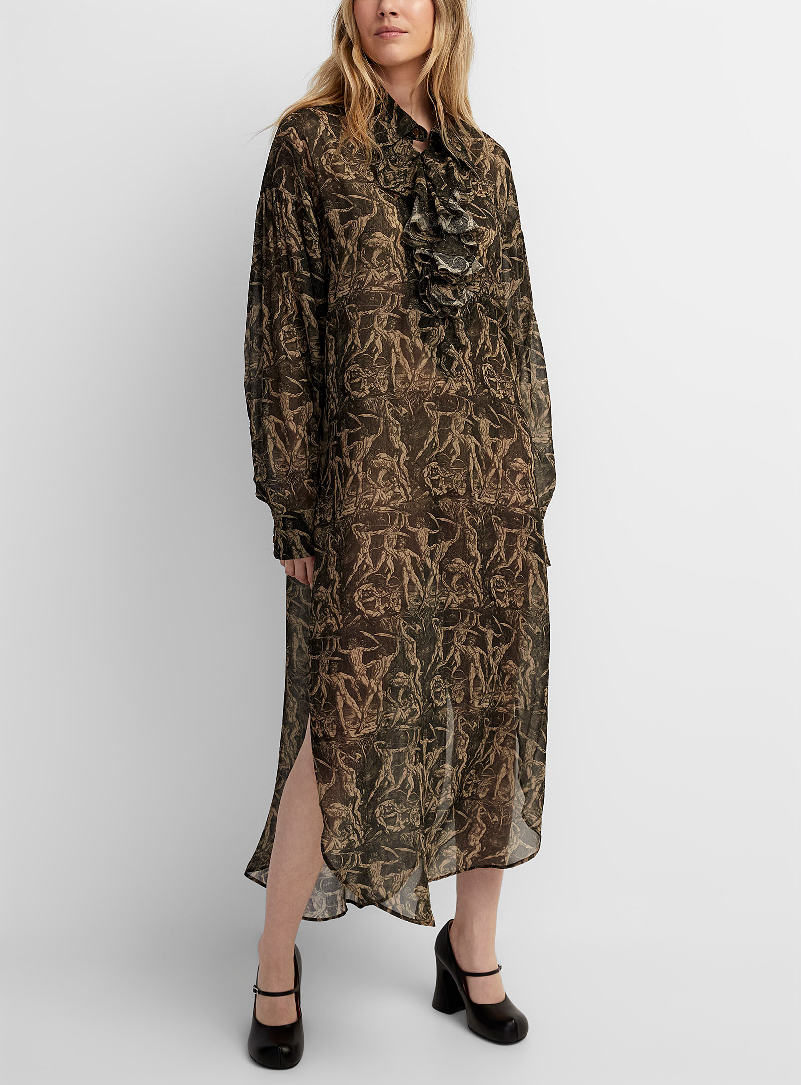Vivienne Westwood Battle Of Men Ruffled Maxi Dress In Assorted