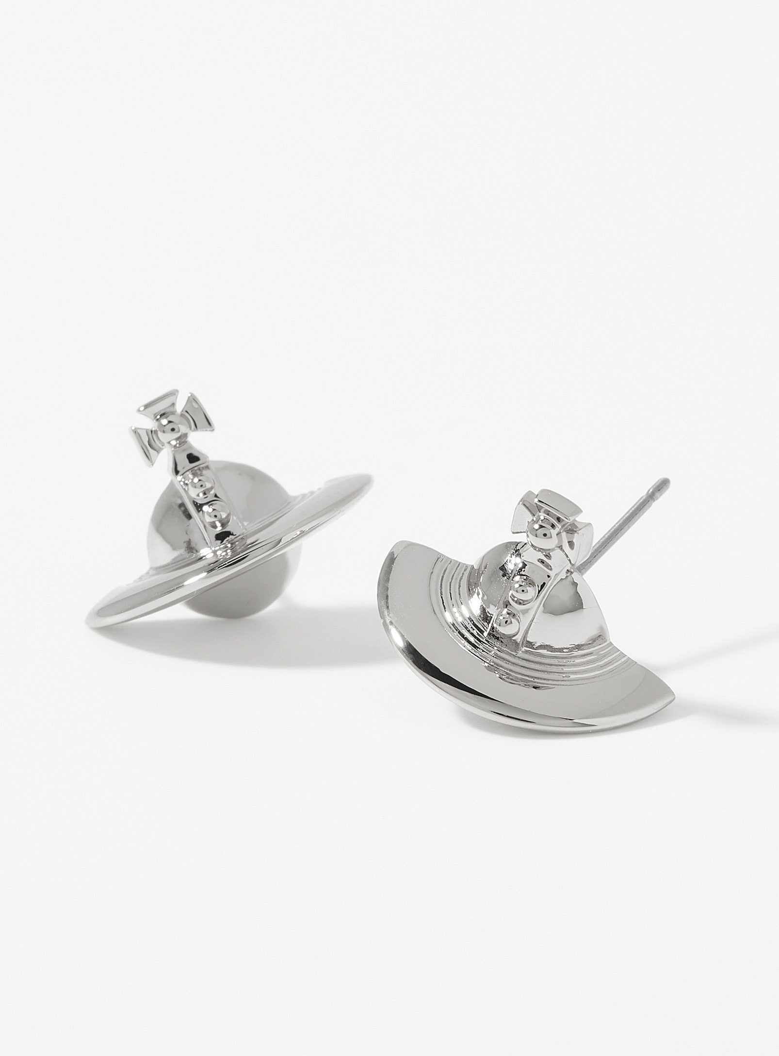 Vivienne Westwood Solid Orb Earrings In White