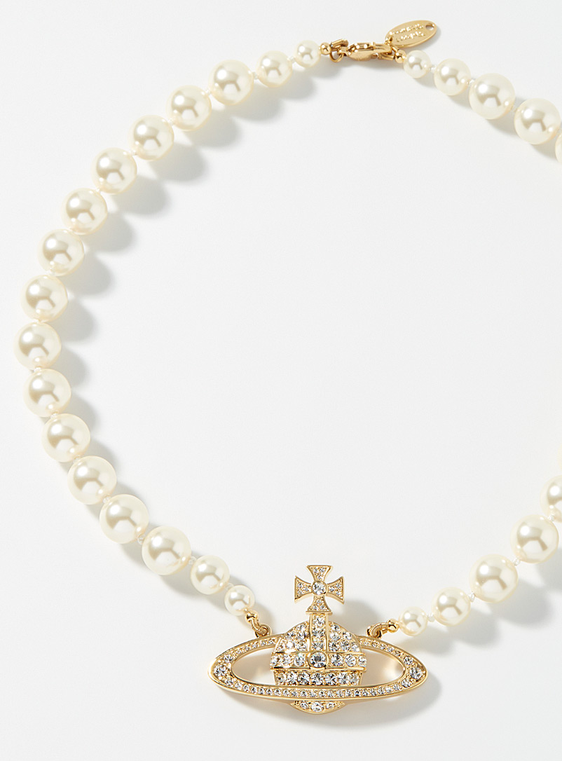Crystals And Pearls Orb Choker