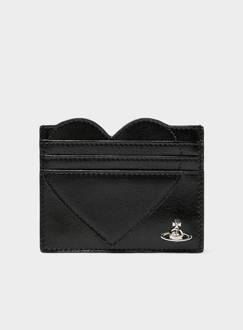 Leather Heart-Themed Cardholder