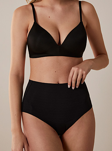 Siella Black Body-shaping high-waist control panty for women