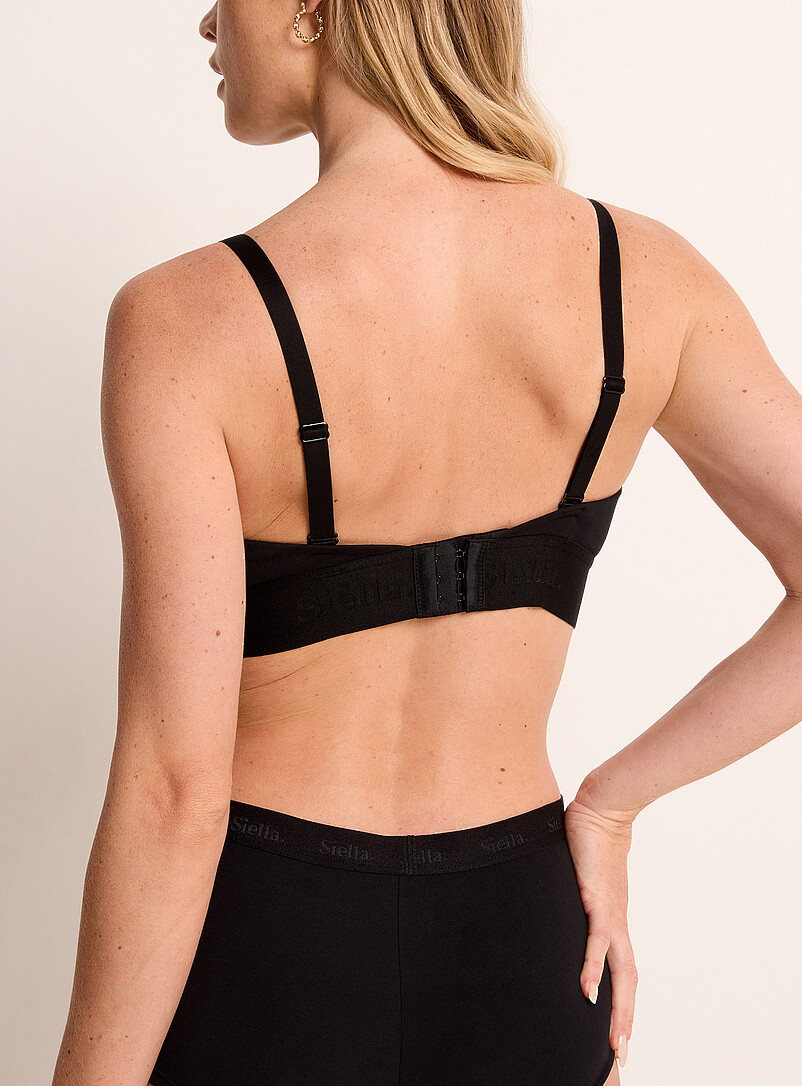 Siella: La bralette triangle extensible tout confort Noir pour femme