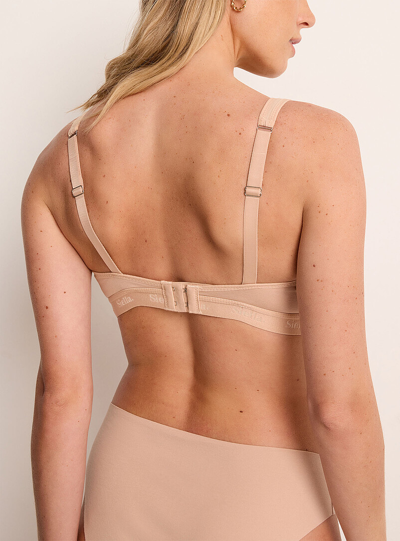 Siella: Le sans armature moul&eacute; uni Saumon - Corail pour femme