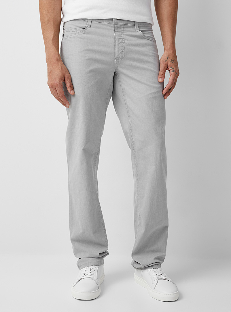 Citadin: Le pantalon léger 5 poches Coupe étroite Gris pour homme