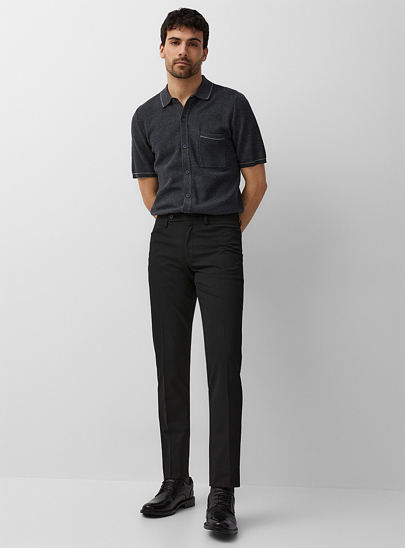 Monochrome Stretch Pant Straight Fit