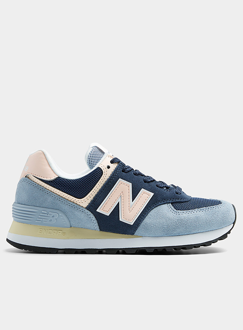 New Balance Marine Blue Blue and peach 574 sneakers Women for women