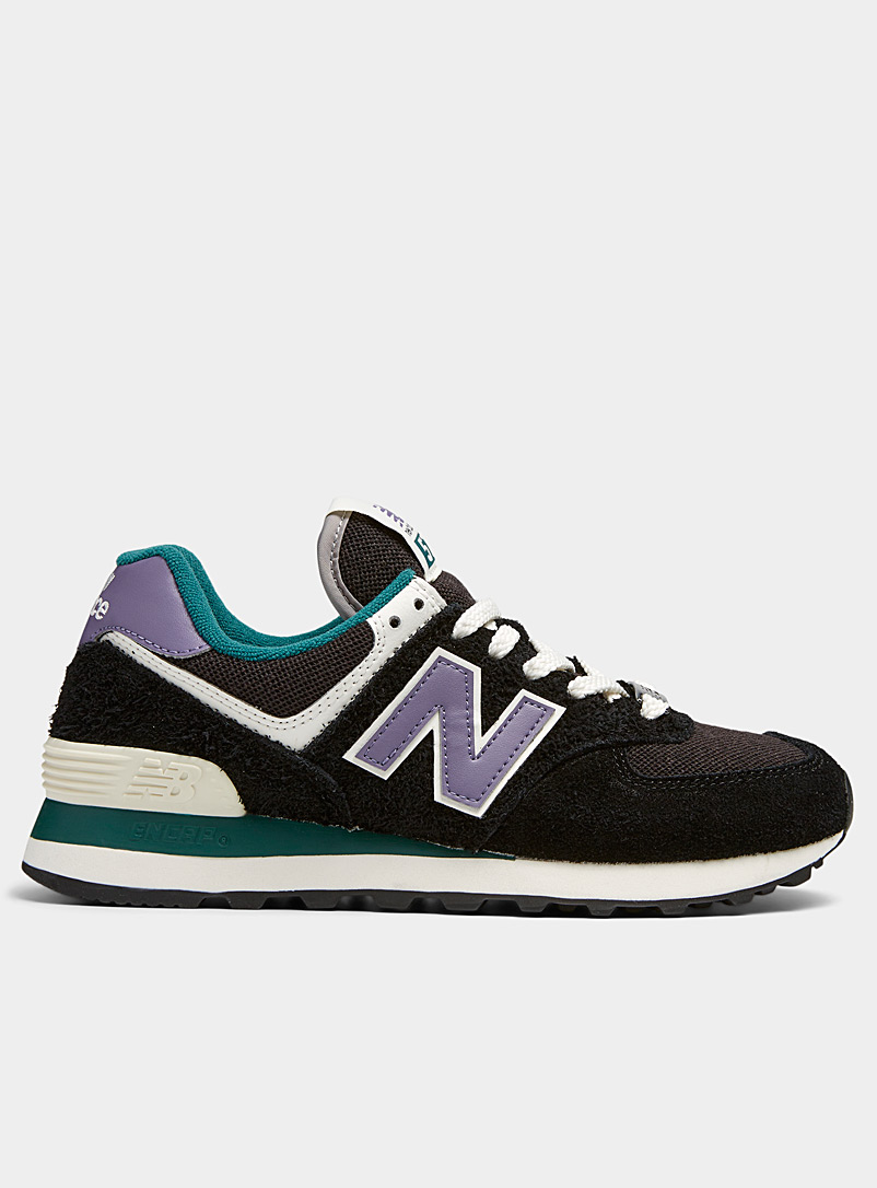 New Balance Black Suede and mesh 574 sneakers Women for women