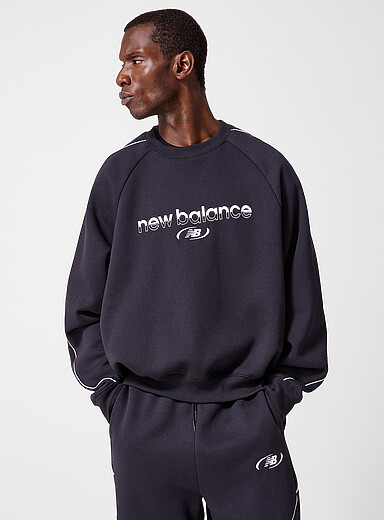 Le sweat molleton lis&eacute;r&eacute;s contraste Trackside <b>Coupe surdimensionn&eacute;e</b>