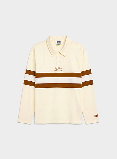 Amber stripe rugby polo