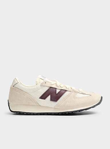 Le sneaker 471 cr&egrave;me et bordeaux Femme
