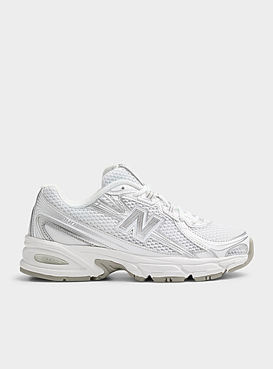 White and grey 740 sneakers Women