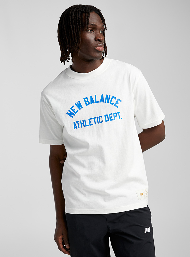 New Balance White Sporty signature T-shirt for men