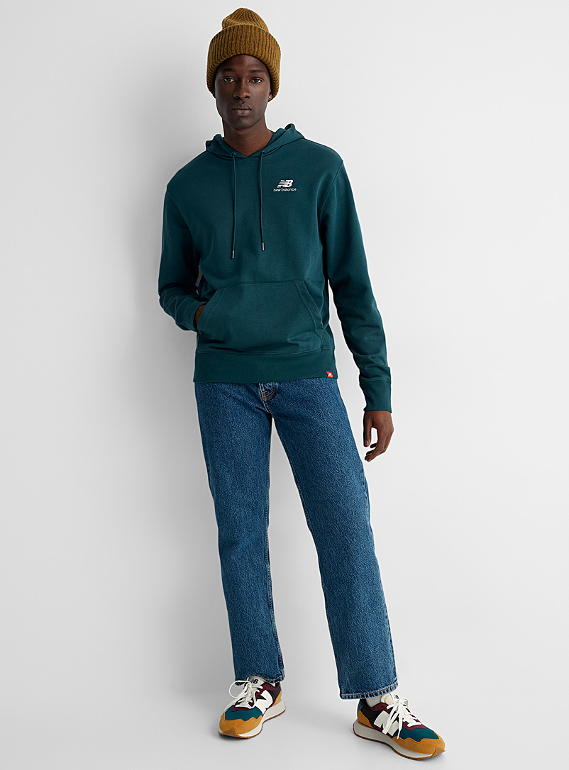 New Balance Green Embroidered NB logo hoodie for men