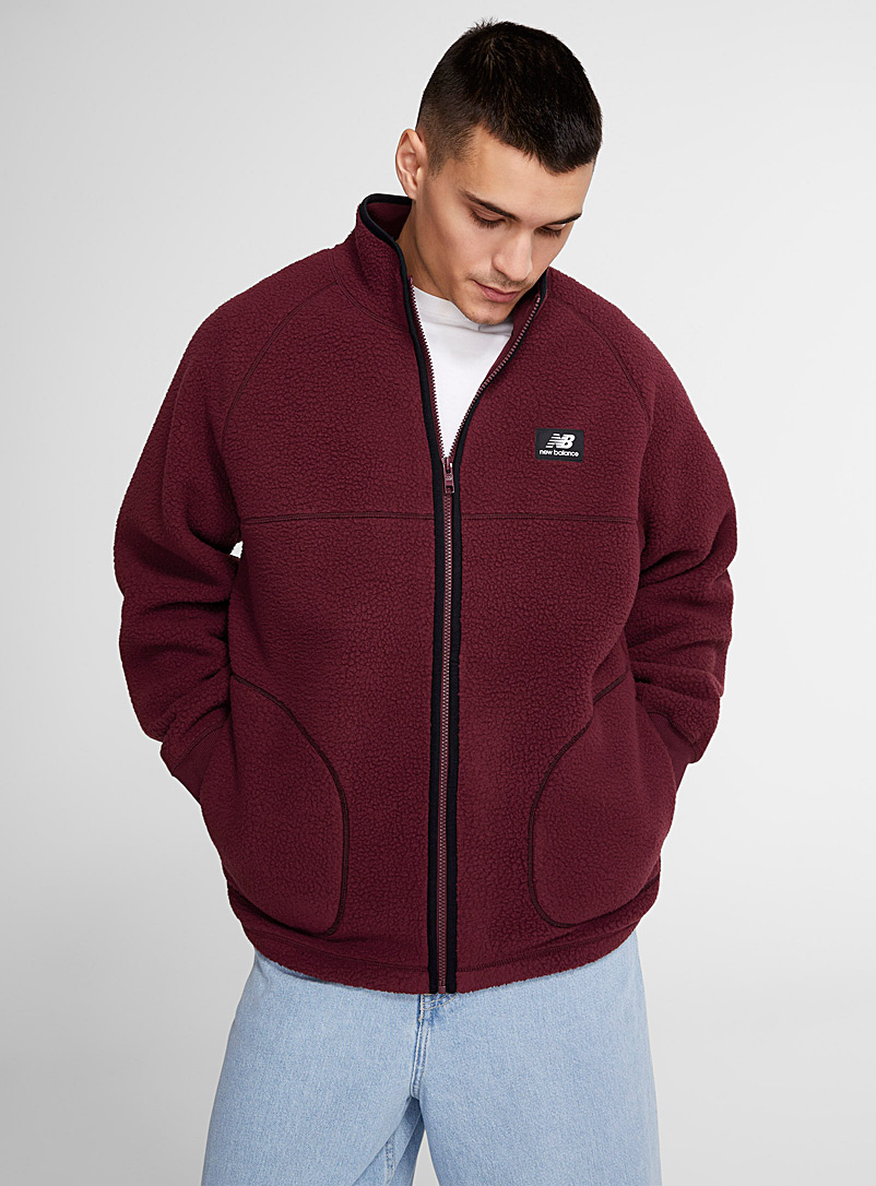 New Balance Ruby Red Sherpa fleece jacket for men