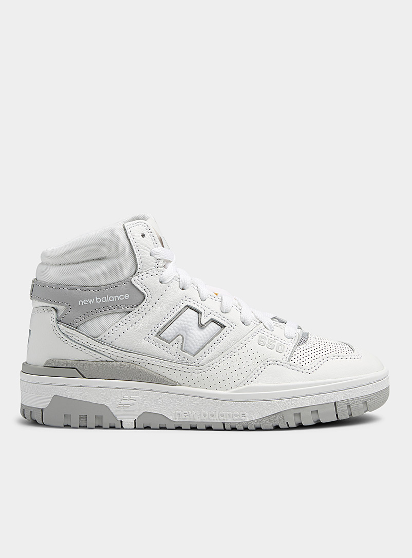 New Balance White 650 white and grey high-top sneakers Women for women
