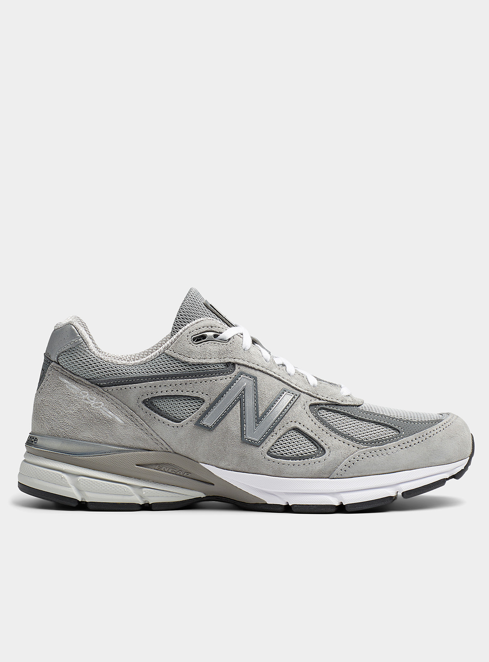 Shop New Balance Made In Usa 990v4 Sneakers Men In Grey