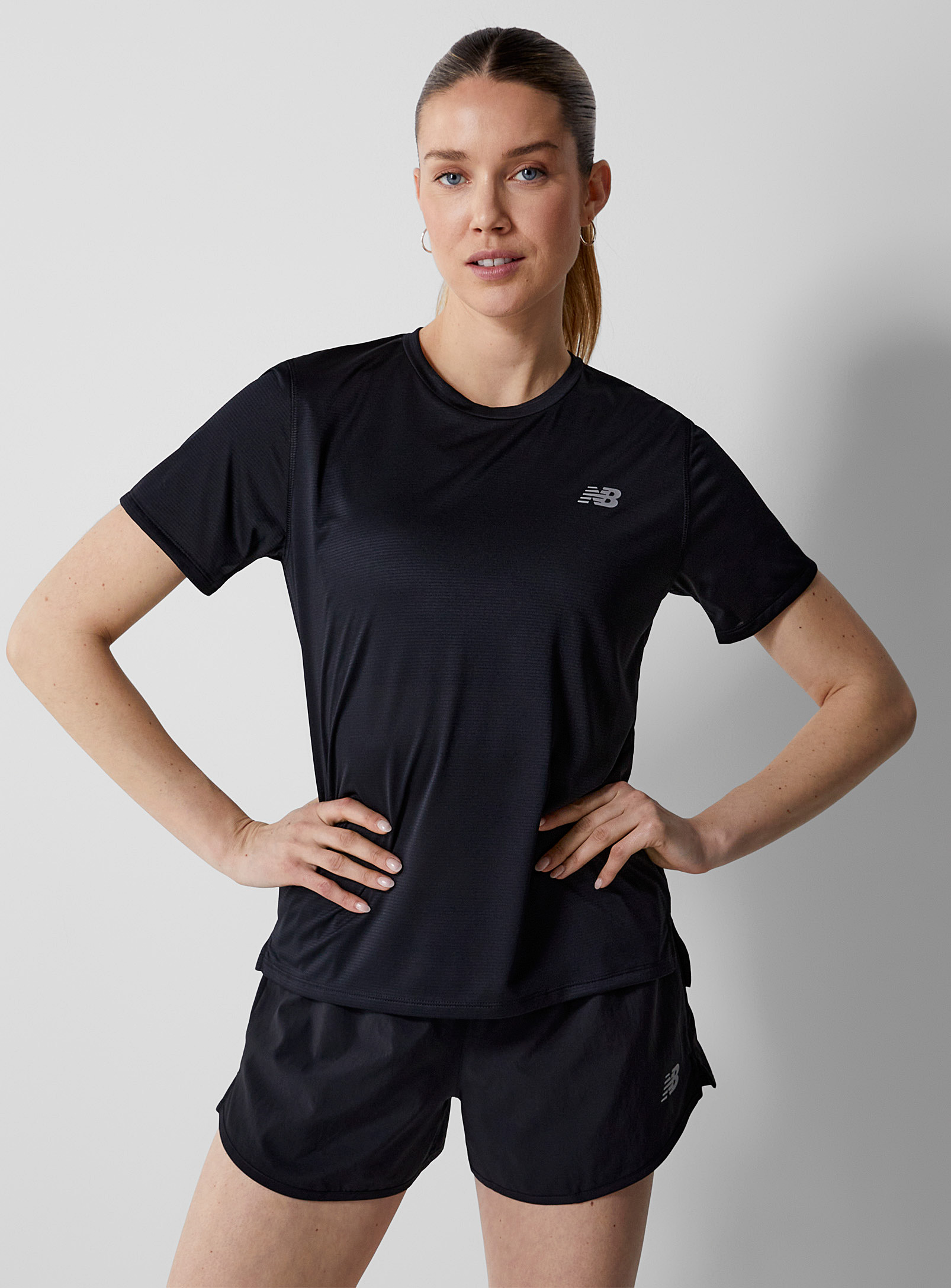 New Balance Breathable Jersey Tee In Black