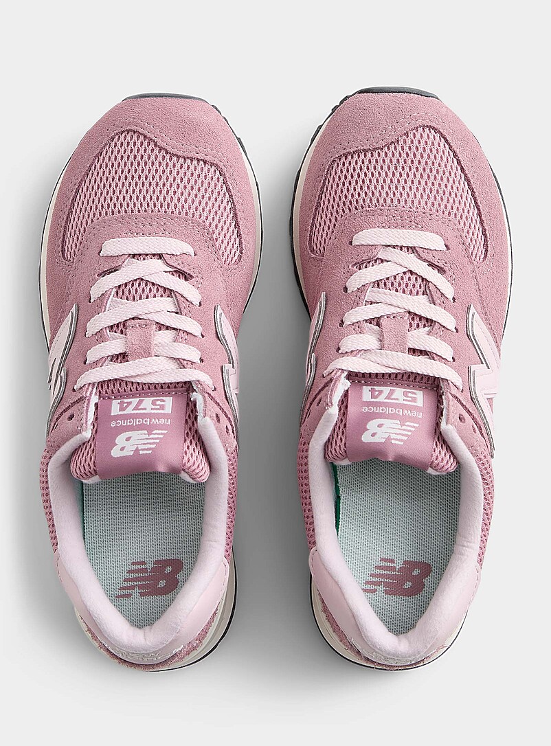 Pink suede 574 sneakers Women product image 3