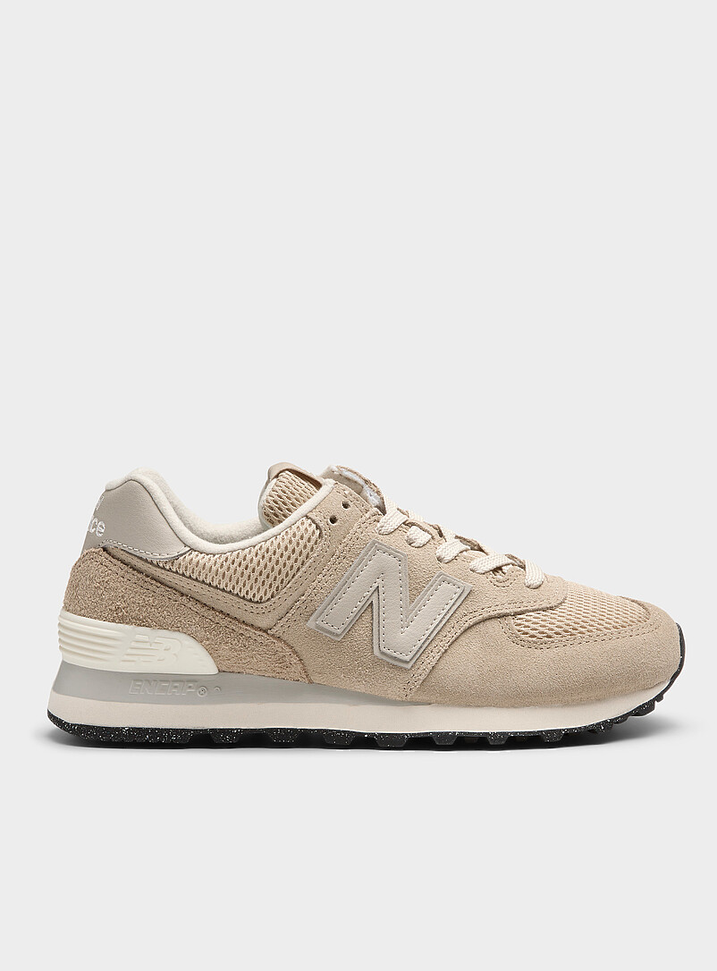 574 Beige Suede Sneakers