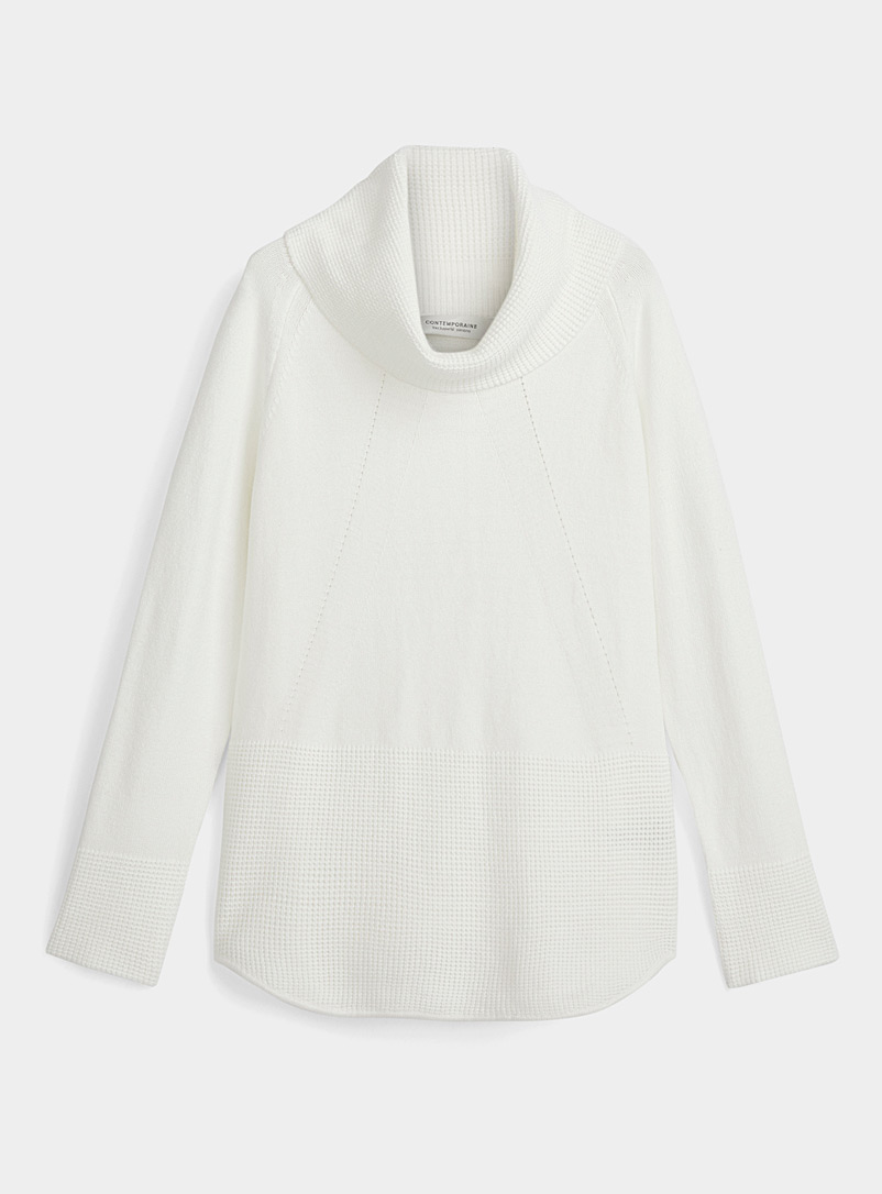 Textured block cowl-neck sweater | Contemporaine | Shop Women's ...