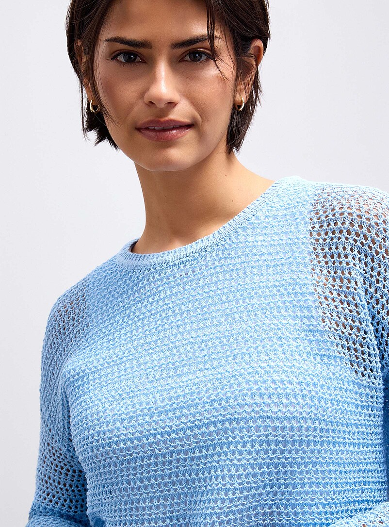 Cropped openwork boxy-fit sweater | Contemporaine | | Simons