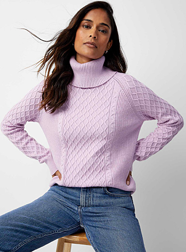 Mixed textures turtleneck | Contemporaine | Shop Women's Turtlenecks and  Mock Necks | Simons