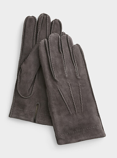 Outer-seam suede gloves | Profuomo | Mens Suede & Leather Gloves