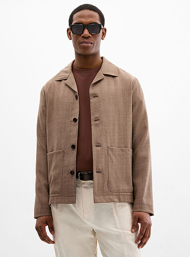 Le blouson carr&eacute; bistre