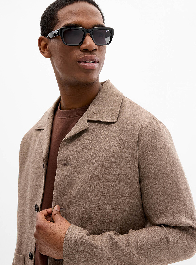 Profuomo Brown Boxy bistre jacket for men