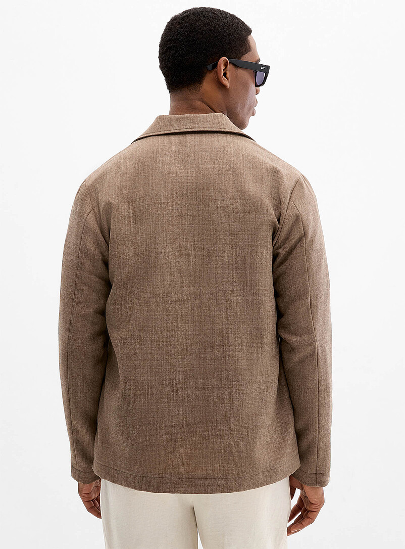 Profuomo Brown Boxy bistre jacket for men