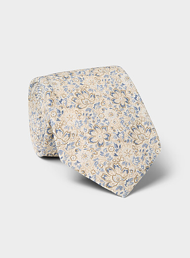 Floral tapestry tie