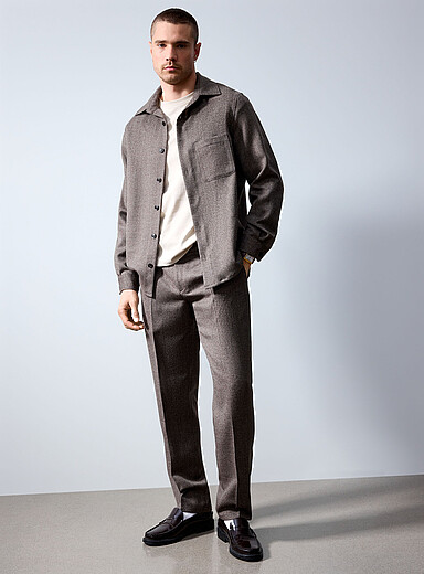Heathered espresso pant <b>Tapered fit</b>