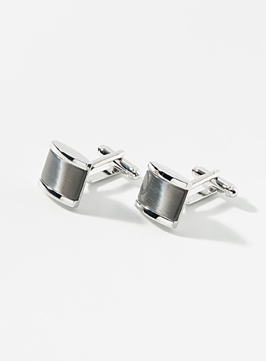 Cat's-eye square cufflinks