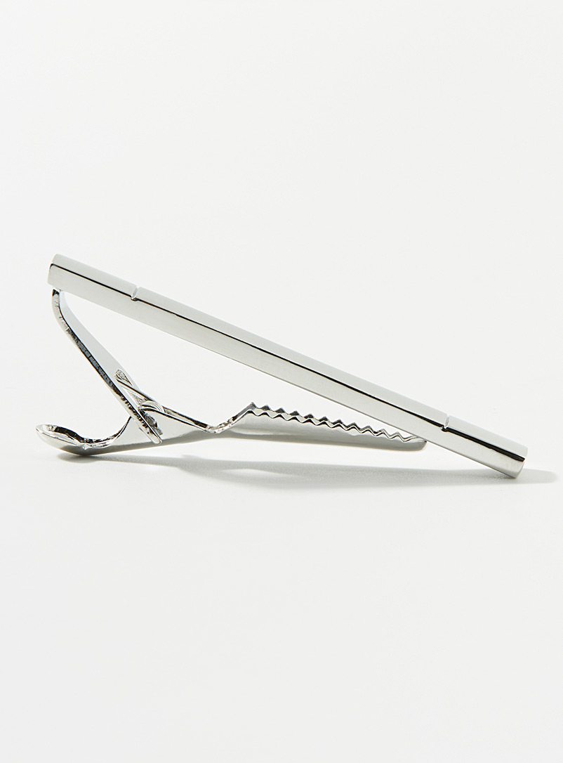 Profuomo: La pince &agrave; cravate argent&eacute;e accent mat Argent pour homme