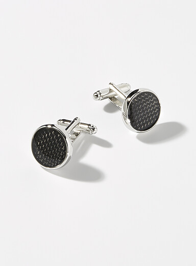 Herringbone band cufflinks