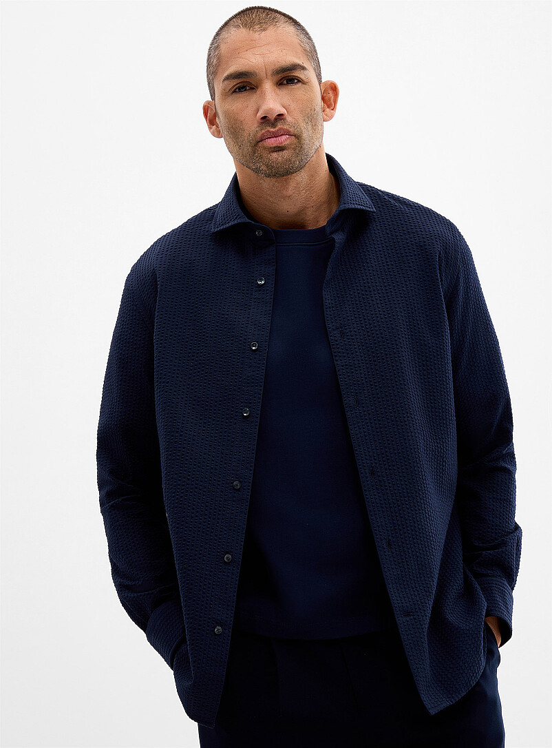 Seersucker Stripe Shirt Regular Fit