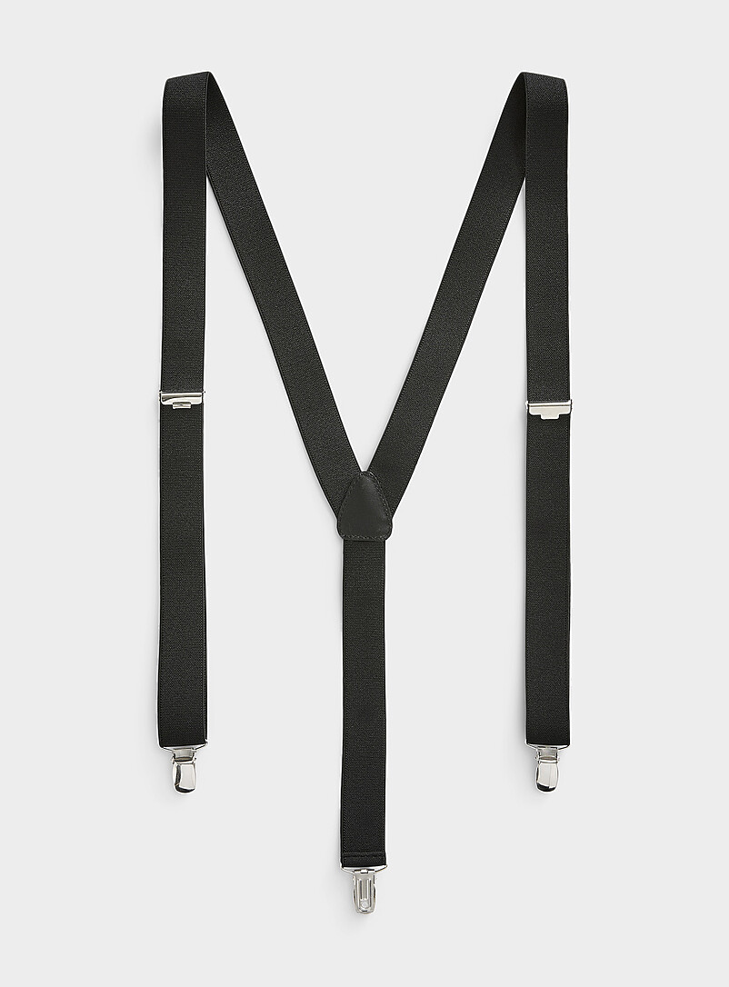 Solid thin suspenders product image (primary)