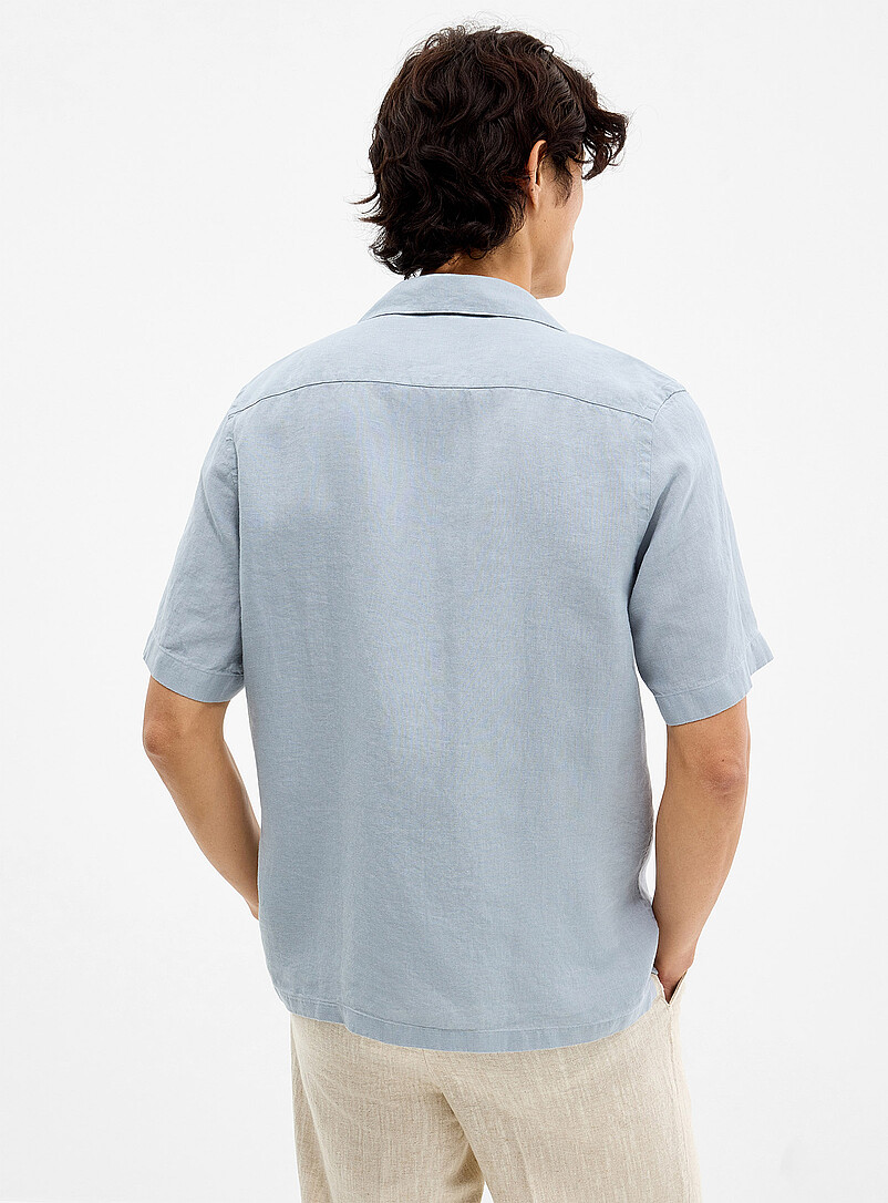 100% linen pastel camp shirt product image 2